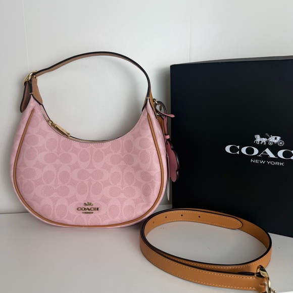 NWT Coach Emily Shoulder Bag In Signature Canvas With Charms - Picture 5 of 15